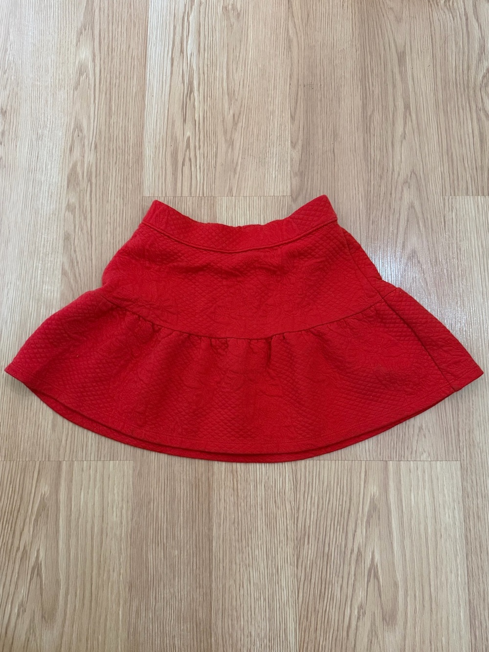 Janie and Jack Quilted Textured Red Skirt Girls 7 - Picture 2 of 4